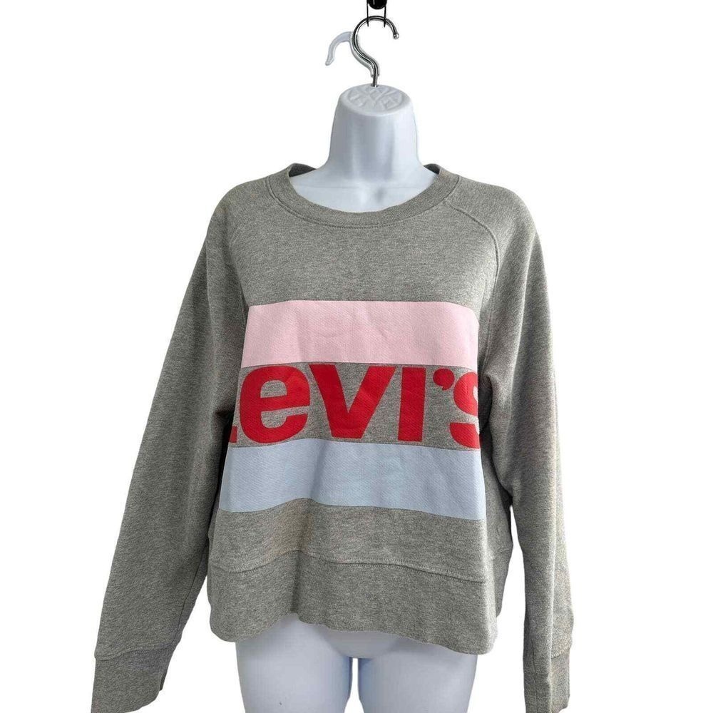 Levi's Graphic Sweatshirt Gray Medium Athleisure Streetwear Loungewear Classic‎